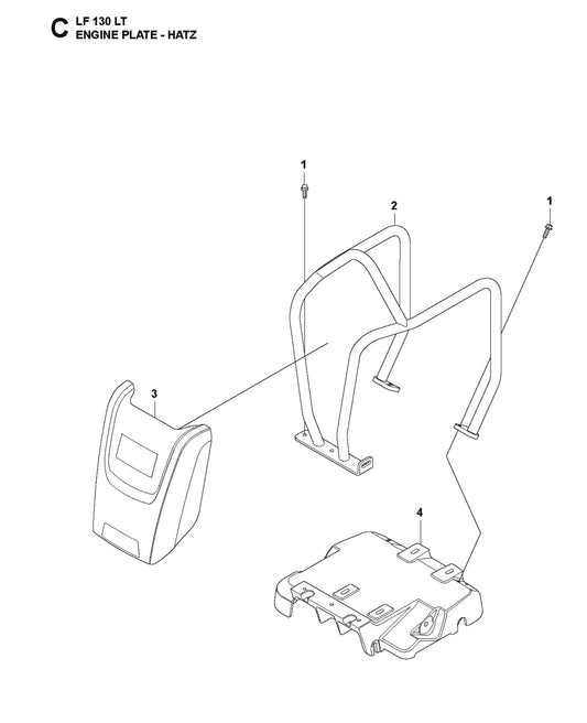 Engine Plate-Hatz Parts For LF 130 LT Petrol By Husqvarna