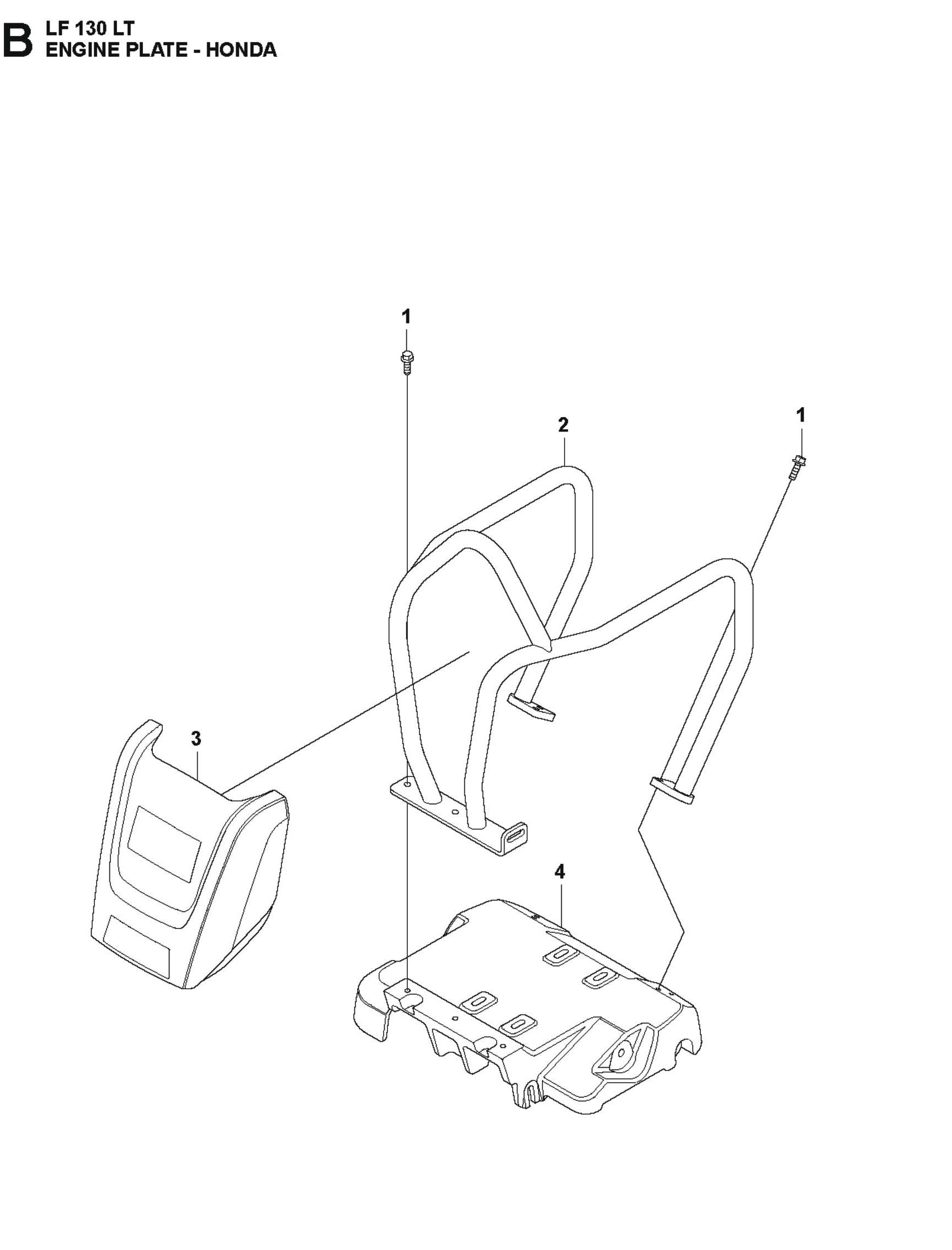 Engine Plate-Honda Parts For LF 130 LT Petrol By Husqvarna