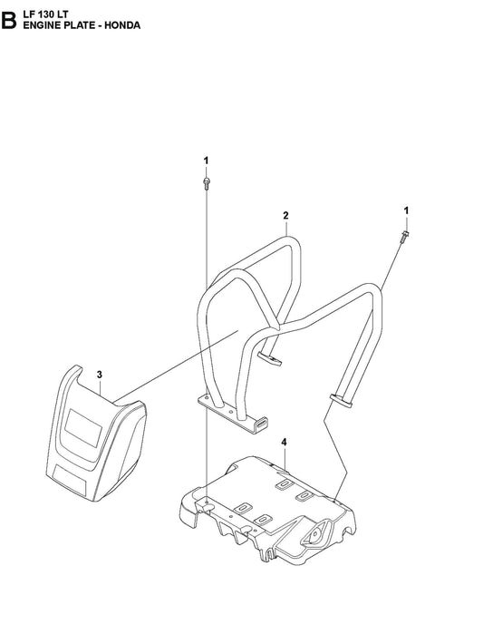 Engine Plate-Honda Parts For LF 130 LT Petrol By Husqvarna