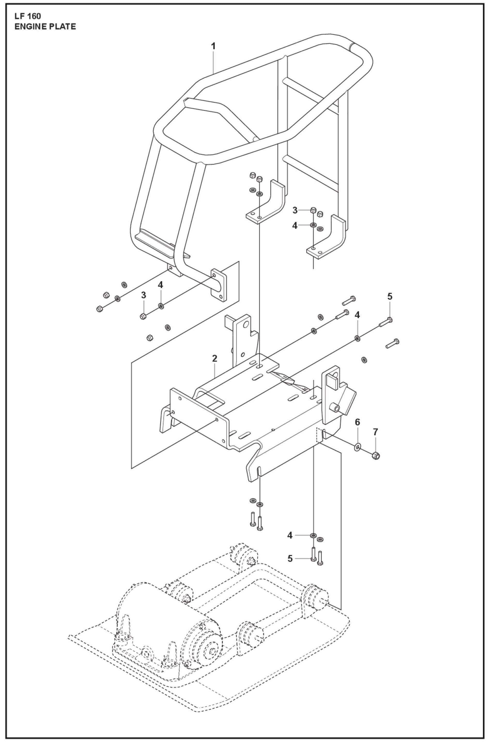 Engine Plate Parts For LF 160 Diesel By Husqvarna