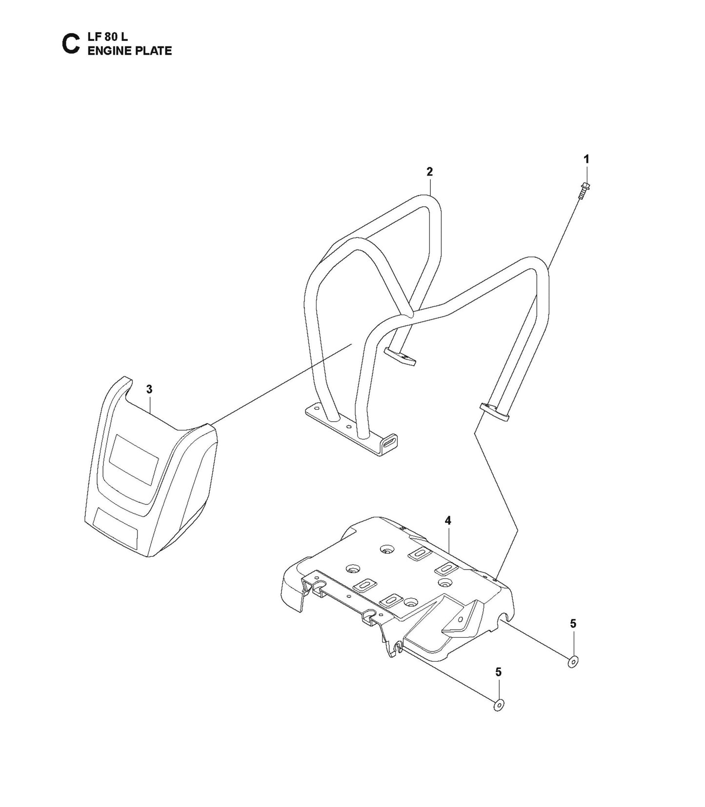 Engine Plate Parts For LF 80 L By Husqvarna