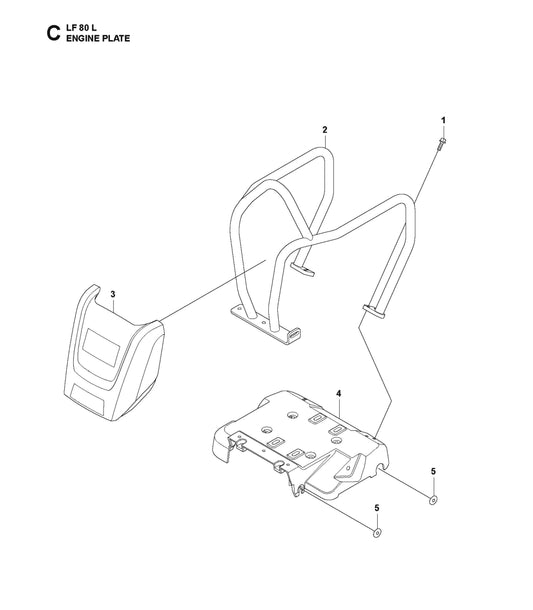 Engine Plate Parts For LF 80 L By Husqvarna
