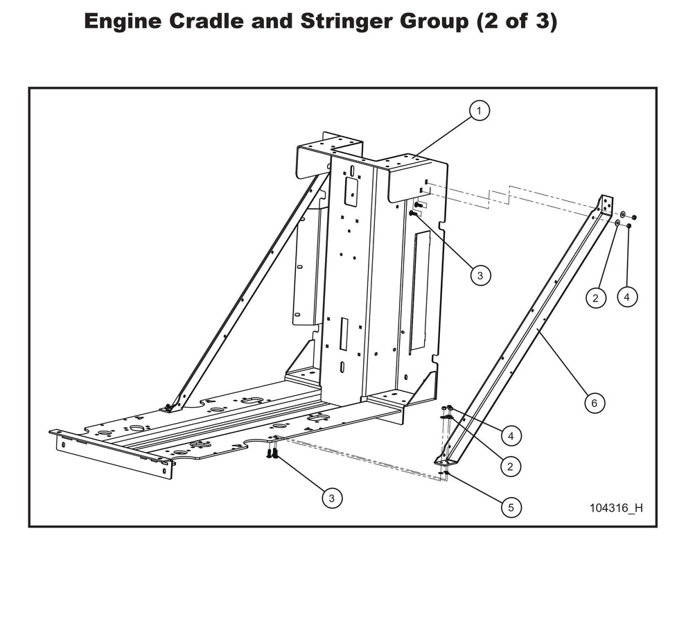 Engine Cradle and Stringer Group 2 Parts by Allmand
