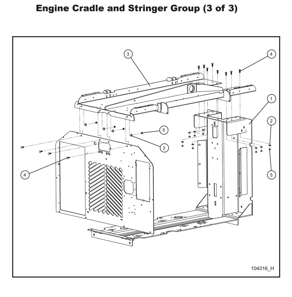 Engine Cradle and Stringer Group 3 Parts by Allmand