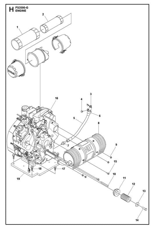 Engine Parts for FS3500 G II By Husqvarna