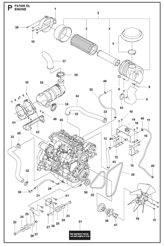 Engine Parts for FS7000 DL By Husqvarna