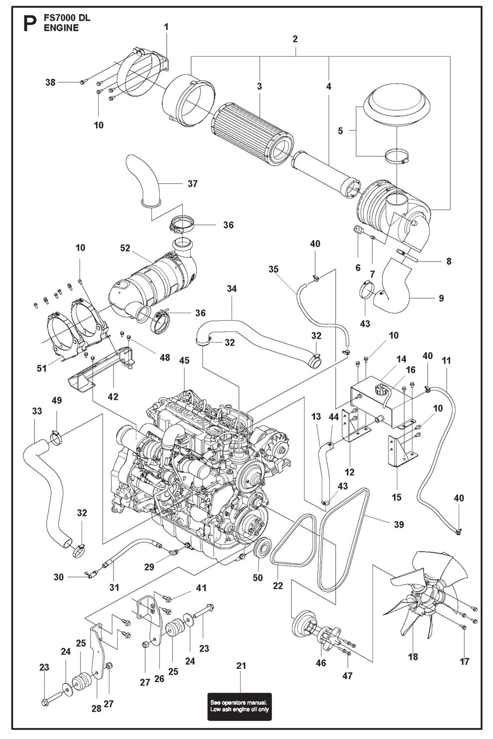 Engine Parts for FS7000 DL By Husqvarna