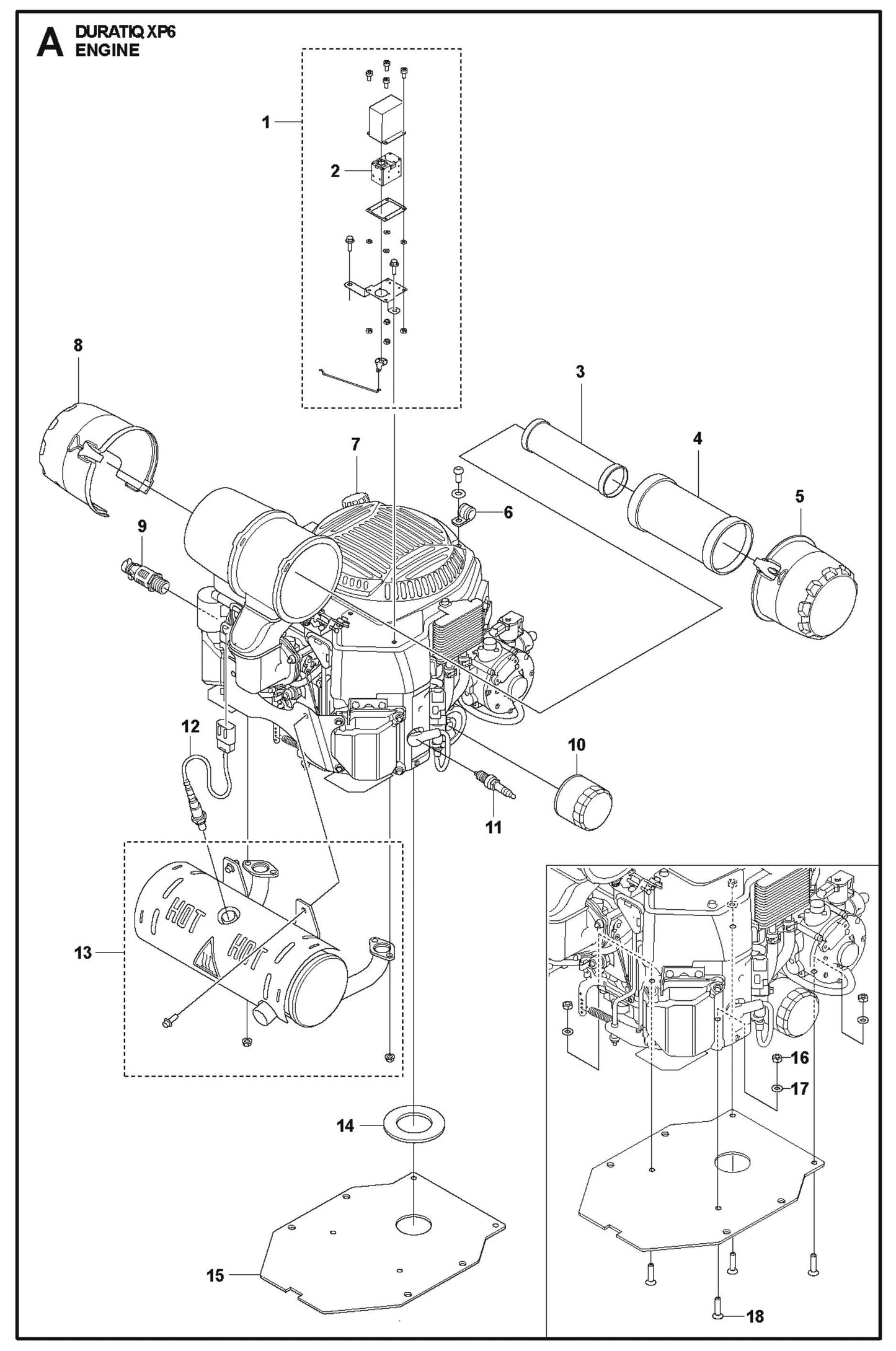 Engine Parts For HTC XP6 By Husqvarna