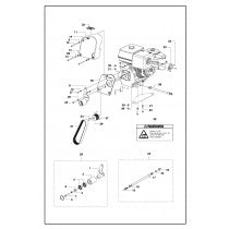 Engine and Idler 13 HP For FS413 By Husqvarna