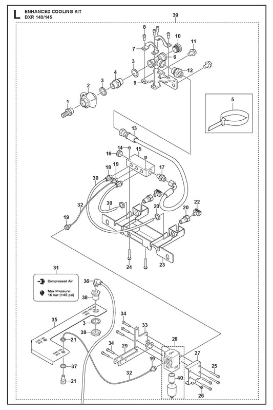 Enhanced Cooling Kit Parts for DXR 145 By Husqvarna