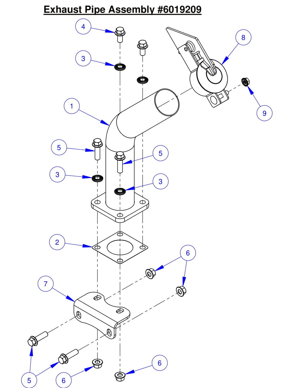 CC7574DK Exhaust Pipe Assembly