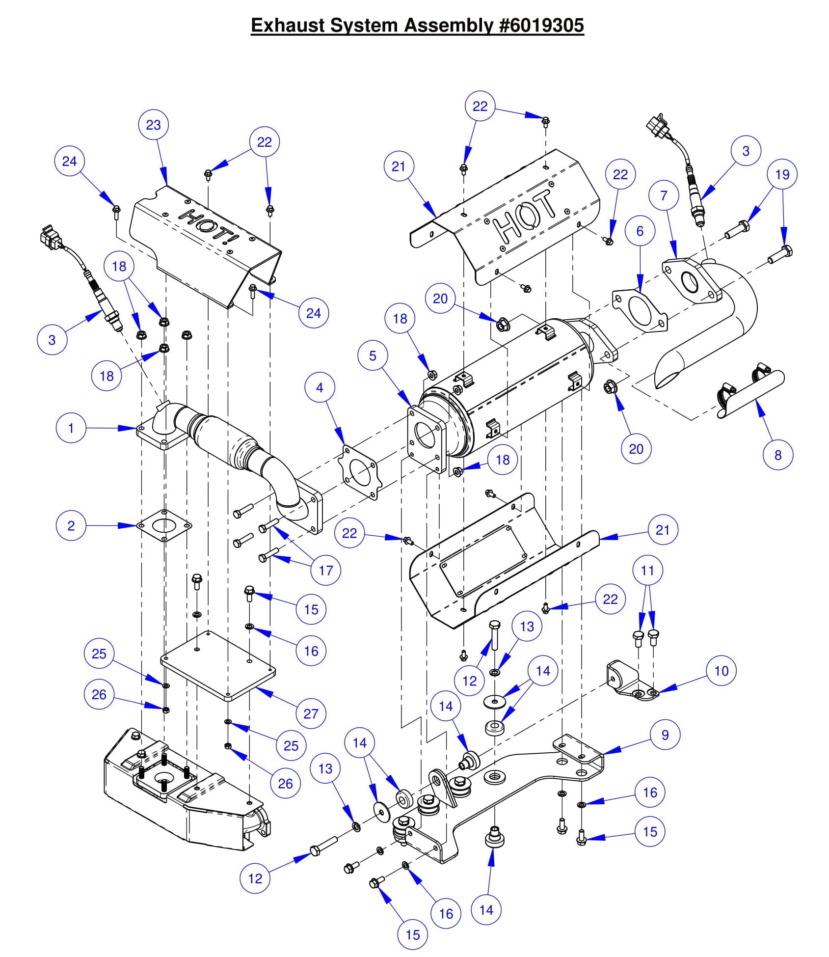 CC6561-3 Exhaust System Assembly 