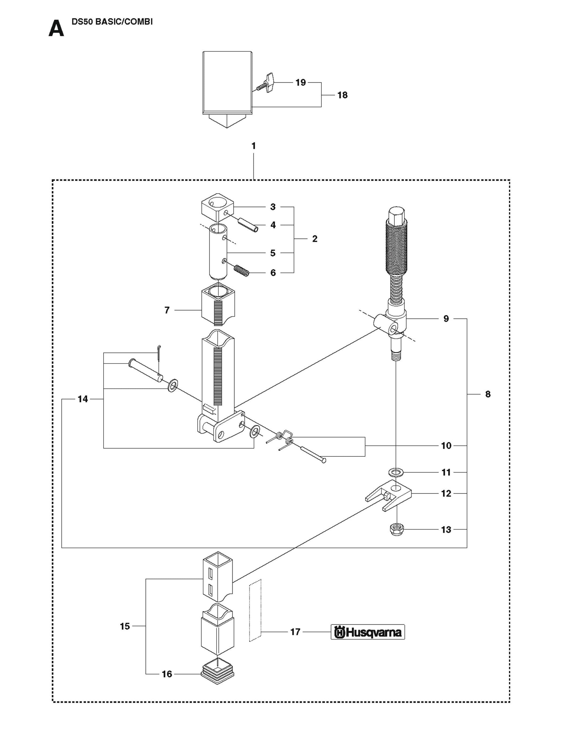Expandable Collumn Parts for DS 50 Combi By Husqvarna