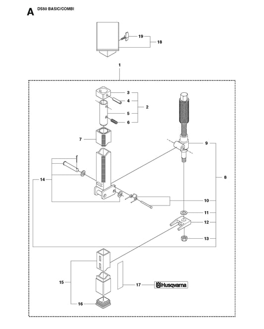Expandable Collumn Parts for DS 50 Basic 2007-01 By Husqvarna