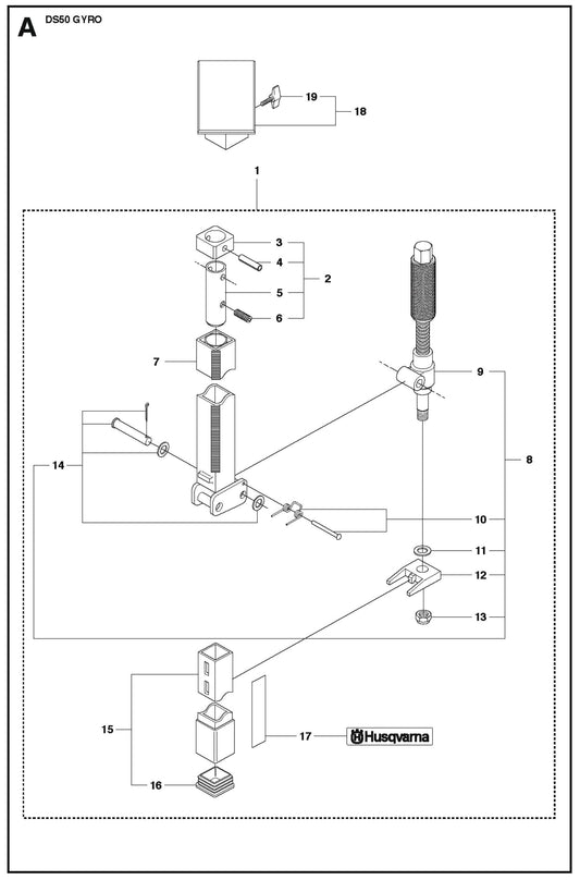 Expandable Collumn Parts for DS 50 Gyro By Husqvarna