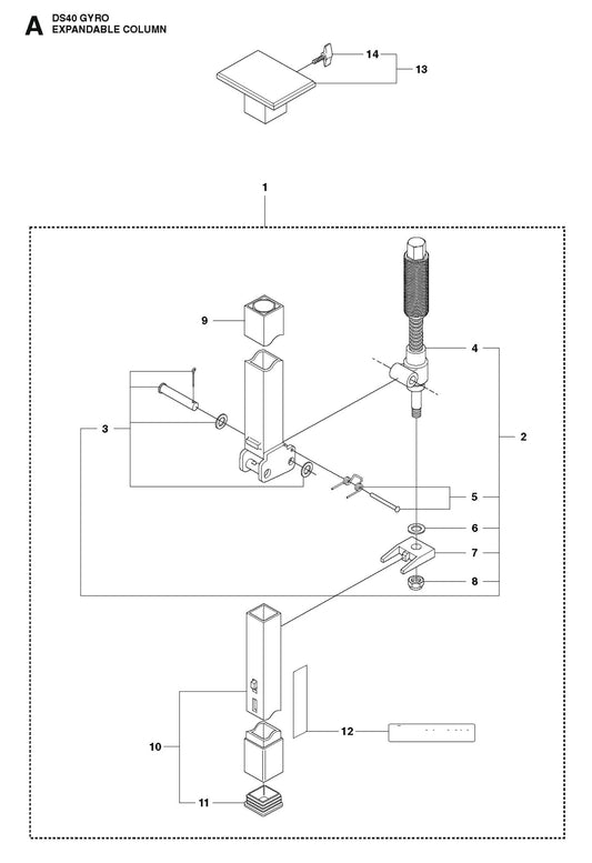 Expandable Column Parts for DS 40 Gyro By Husqvarna