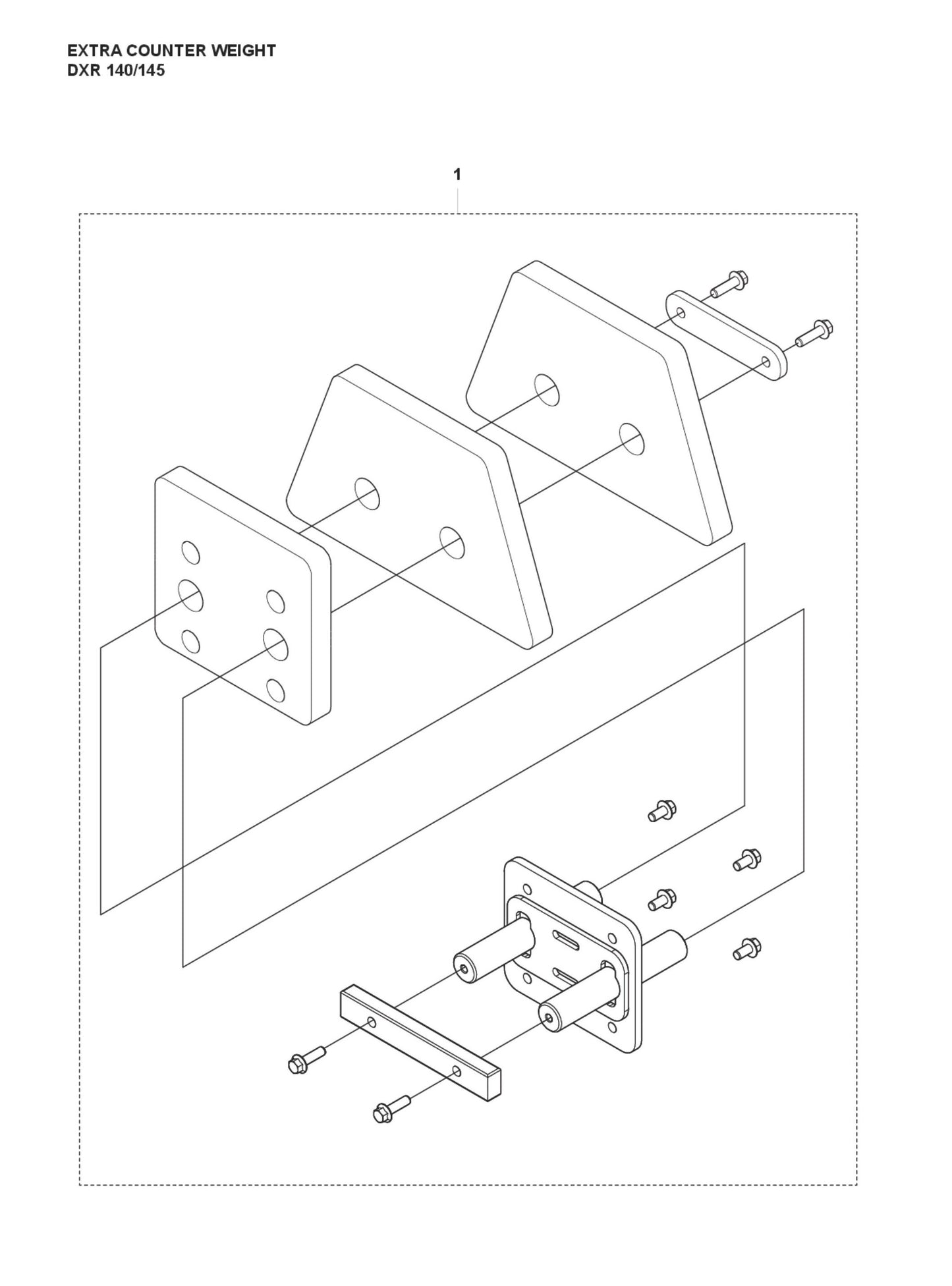 Extra Counter Weight Parts for DXR 140 By Husqvarna