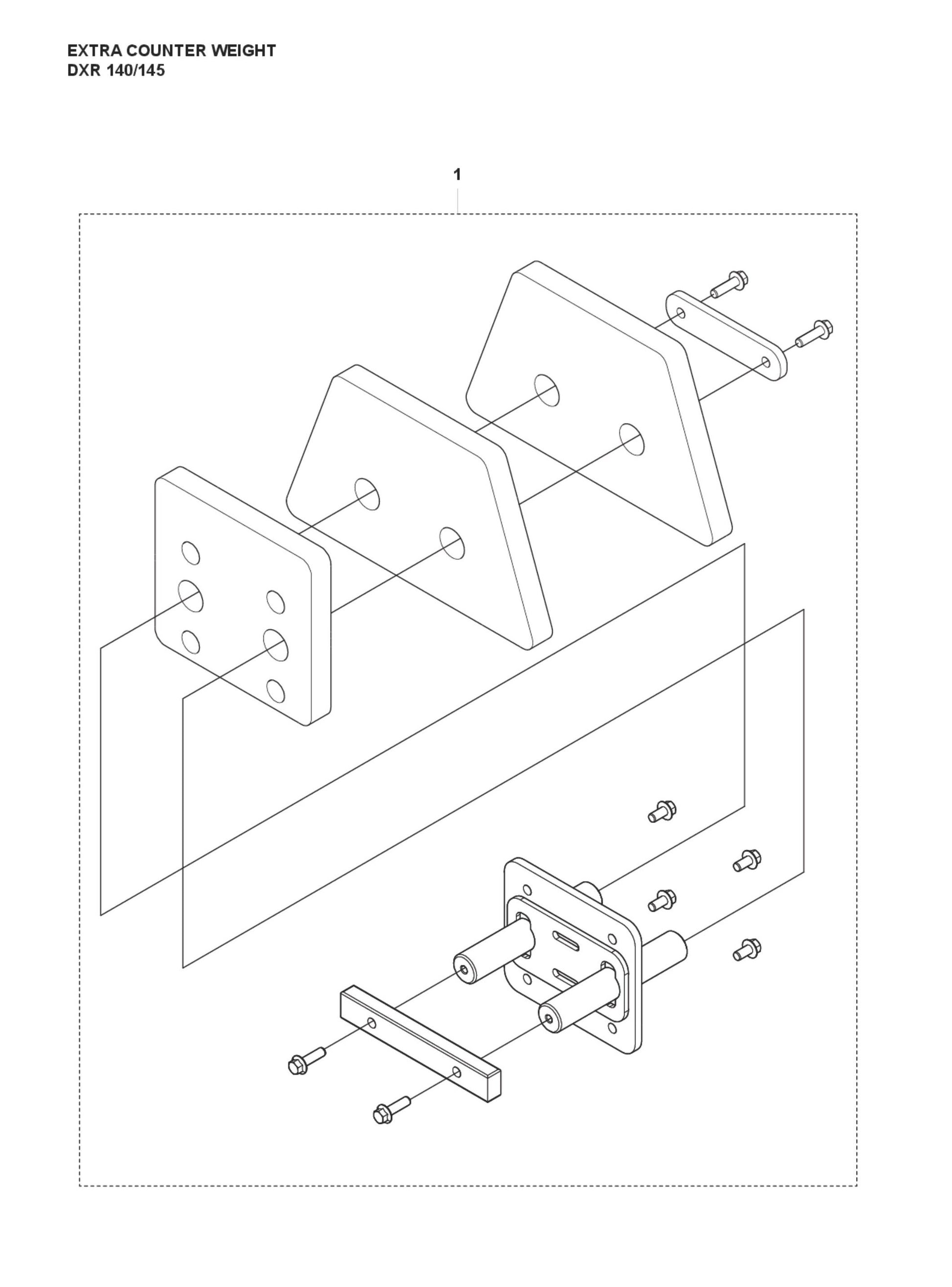 Extra Counter Weight Parts for DXR 140 By Husqvarna
