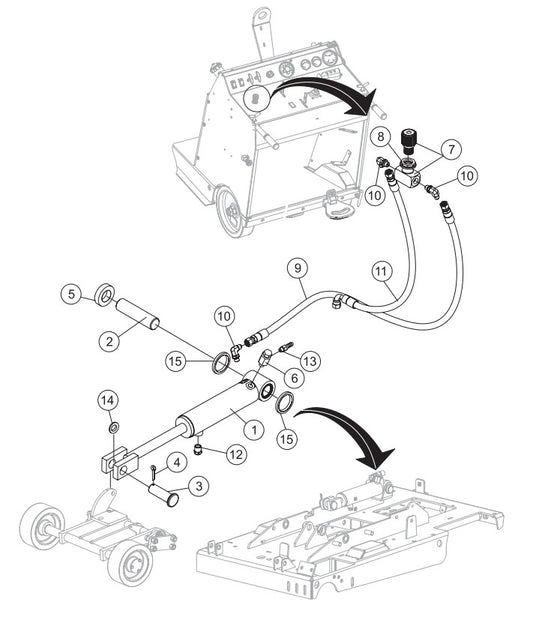 Depth Stop Cylinder/Valve Assembly Parts-SP605716, SP605720, SP605726, SP605730, SP605736 57 HP DEUTZ DIESEL ENGINE