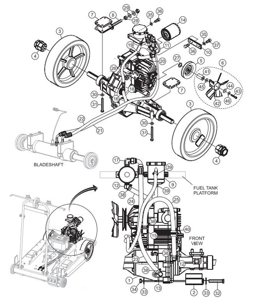 Drive Assembly Parts-SP605716, SP605720, SP605726, SP605730, SP605736 57 HP DEUTZ DIESEL ENGINE