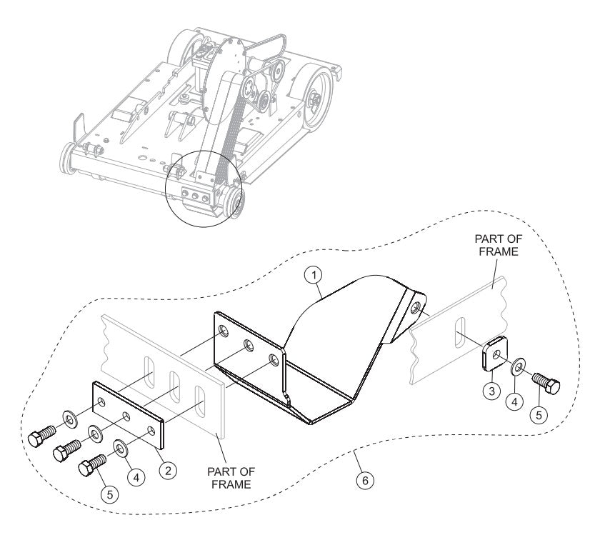 Lower Belt Guard Assembly Parts-SP605716, SP605720, SP605726, SP605730, SP605736 57 HP DEUTZ DIESEL ENGINE