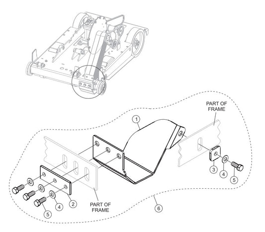 Lower Belt Guard Assembly Parts-SP605716, SP605720, SP605726, SP605730, SP605736 57 HP DEUTZ DIESEL ENGINE