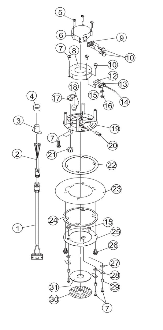 GB114BC Fan Blower/Lamp Base Assembly Parts by Multiquip