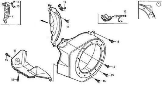Fan Cover Assembly Parts For MAC5501G Air Compressor By Makita