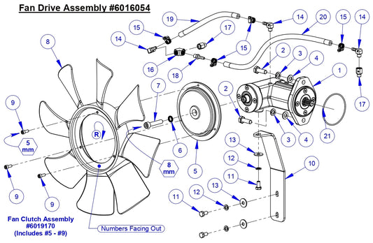 CC9074DK Fan Drive Assembly Parts