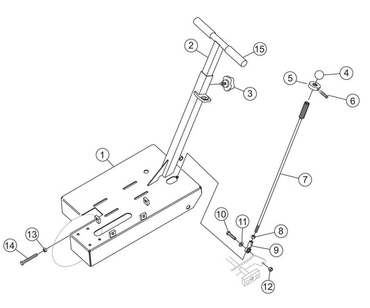 Handle And Depth Adjuster Assembly Parts For FCG1-6HA Series by Multiquip