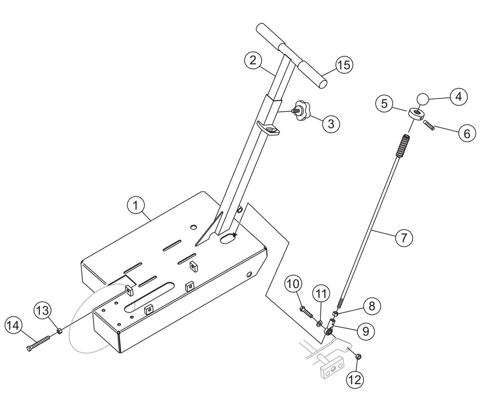 Handle And Depth Adjuster Assembly Parts For FCG1-6HA Series by Multiquip