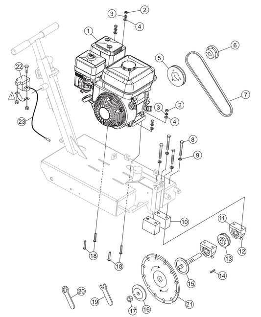Engine And Blade Drive Assembly Parts For FCG1-6HA Series by Multiquip