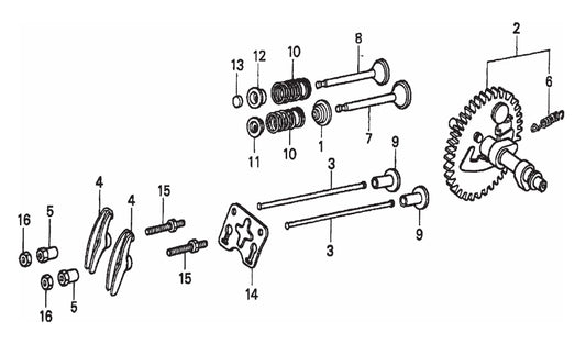 HONDA GX200QXC9 Camshaft Assembly Parts For FCG1-6HA Series by Multiquip