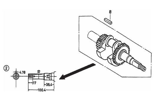 HONDA GX200QXC9 Crankshaft Assembly Parts For FCG1-6HA Series by Multiquip