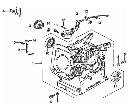 HONDA GX200QXC9 Cylinder Barrel Assembly Parts For FCG1- 6HA Series by Multiquip