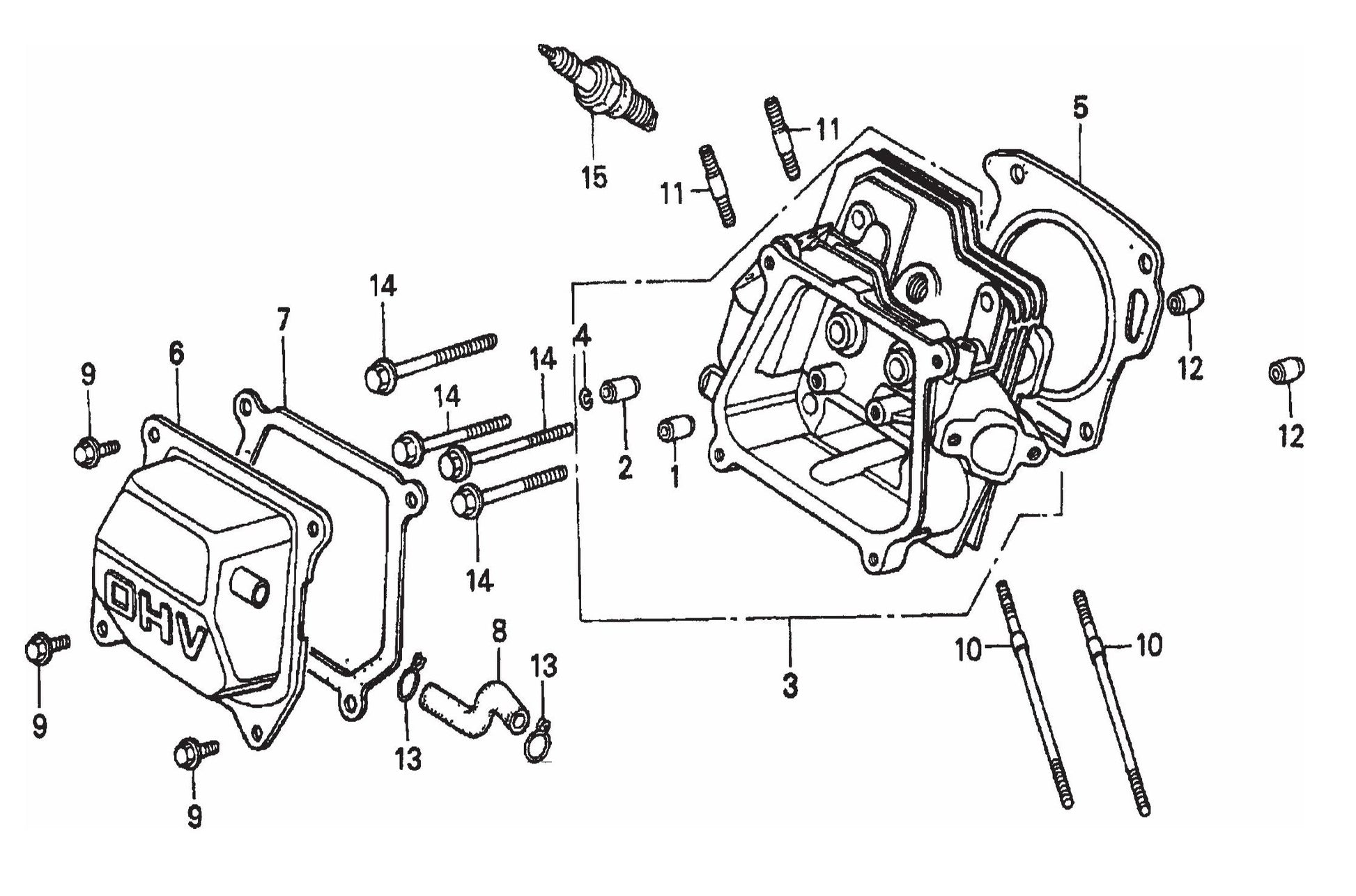 HONDA GX200QXC9 Cylinder Head Assembly Parts For FCG1-6HA Series by Multiquip