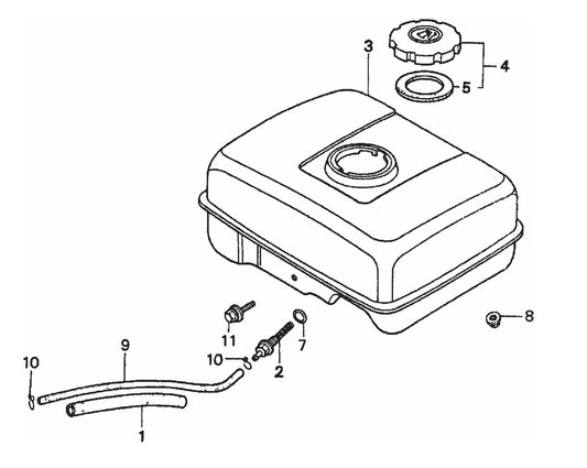 HONDA GX200QXC9 Fuel Tank Assembly Parts For FCG1-6HA Series by Multiquip