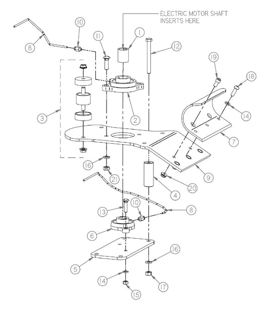 FCS16 Replacement Parts Diagram Orbital Plate Assembly FCS16 Generation III Floor Covering Scraper [Beginning with Serial Number 172811] Parts By General Equipment