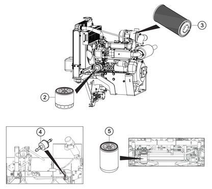 Multiquip Whiteman FKITHHXDF5 Filter Service Kit