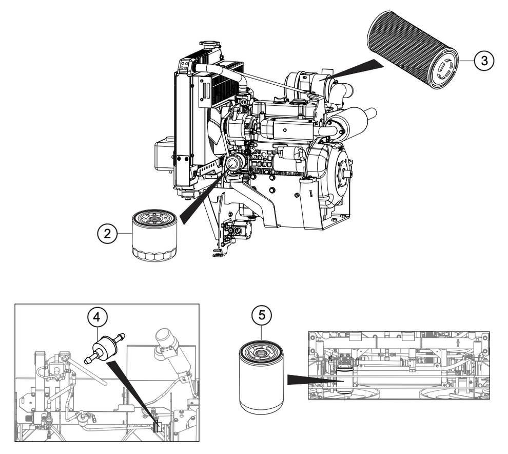 Multiquip Whiteman FKITHHXDF5 Filter Service Kit