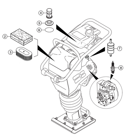 MQ Mikasa MTX Rammer Maintenance Kit #FKITMTX2