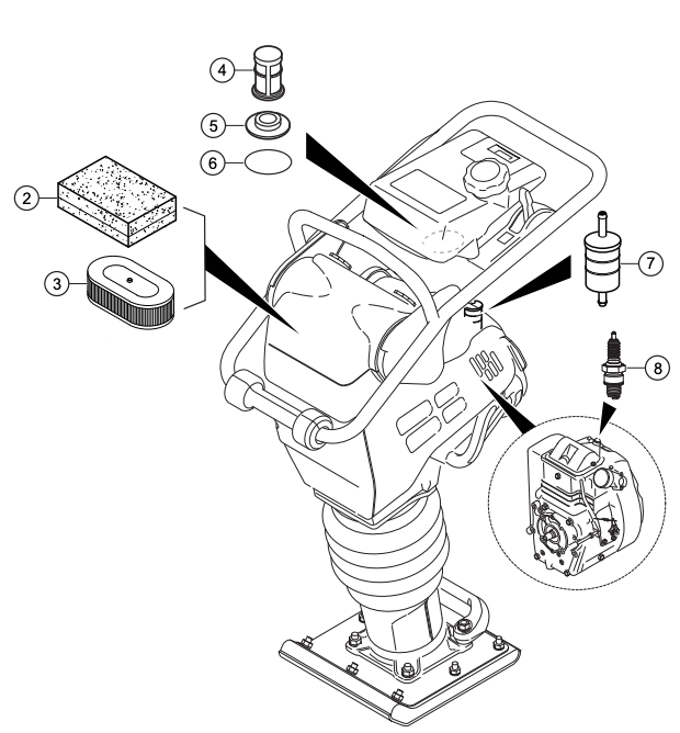 MQ Mikasa MTX Rammer Maintenance Kit #FKITMTX2
