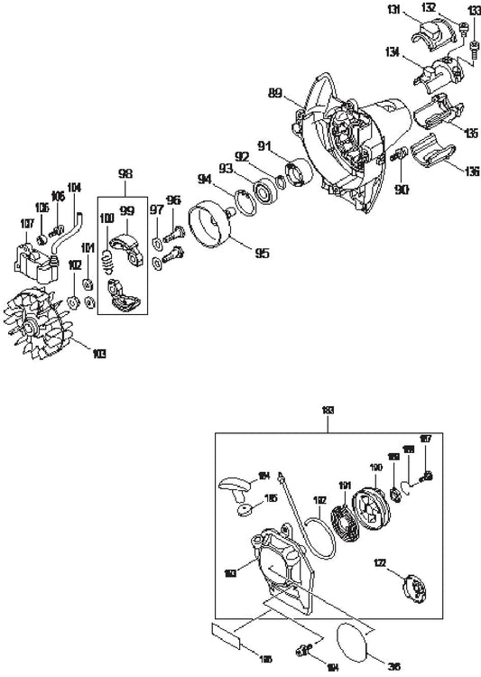 Flywheel, Clutch, Starter Assembly Parts For EM2650UH Gas Brush Cutter by Makita