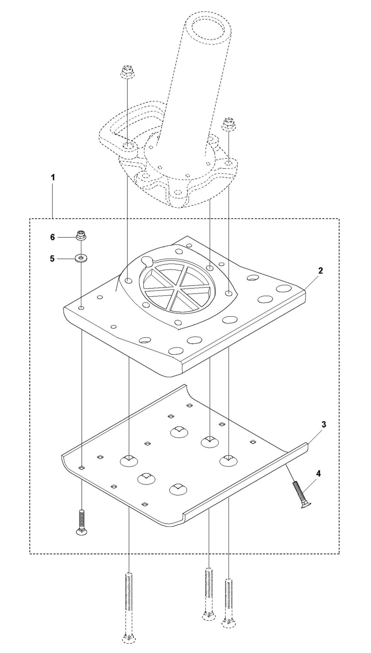LT 800 Foot 330 mm (13") Assembly Parts by Husqvarna