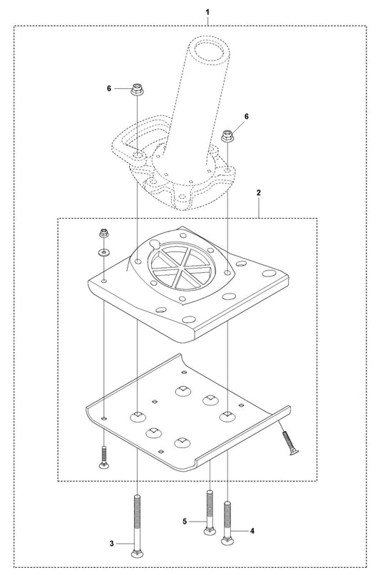 LT 800 Foot 280 mm (11") Repair Kit Assembly Parts by Husqvarna