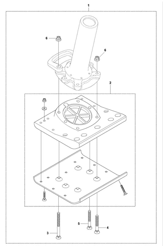 LT 800 Foot 330 mm (13") Repair Kit Assembly Parts by Husqvarna