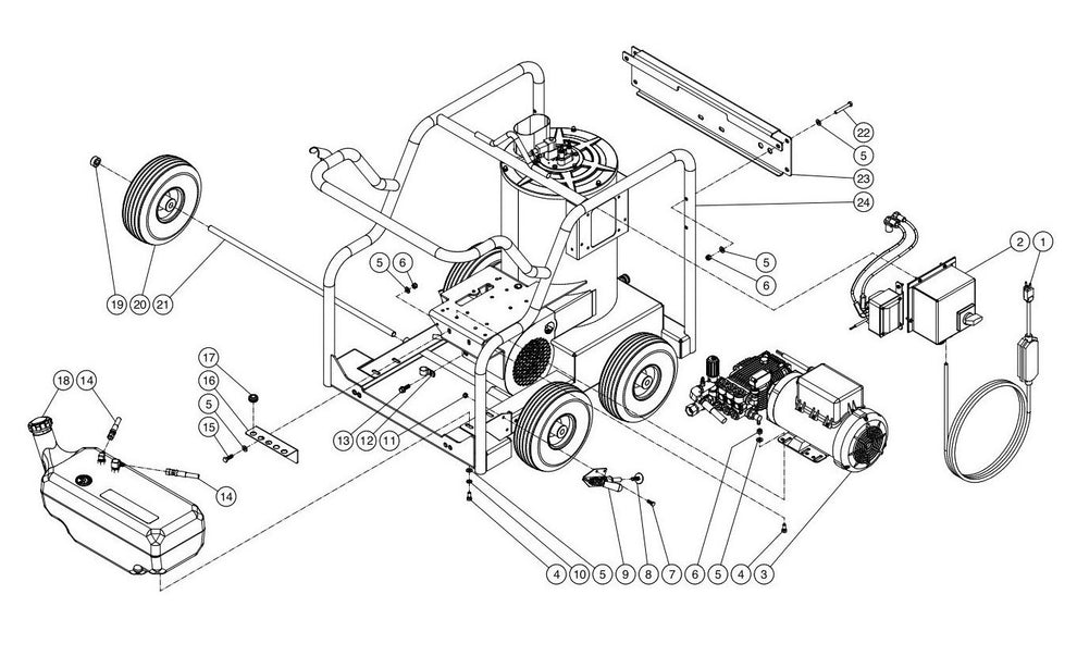 BE HW152EMD Frame Assembly Parts by BE Power Equipment