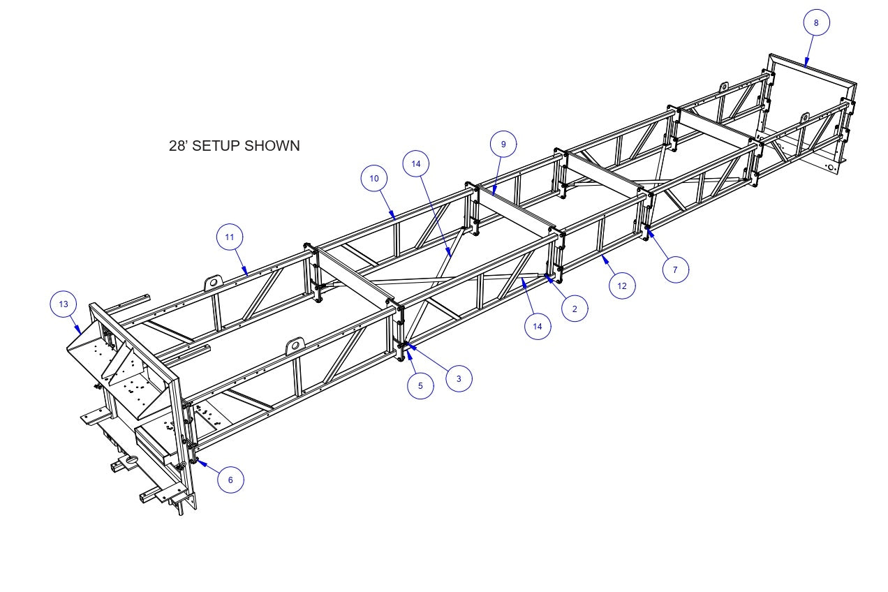 TRTP150B Triple Roller Tube Pavers Framework Assembly Parts by Allen Engineering