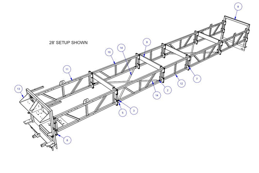 TRTP150B Triple Roller Tube Pavers Framework Assembly Parts by Allen Engineering