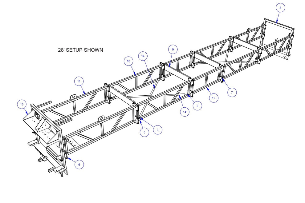 TRTP150B Triple Roller Tube Pavers Framework Assembly Parts by Allen Engineering